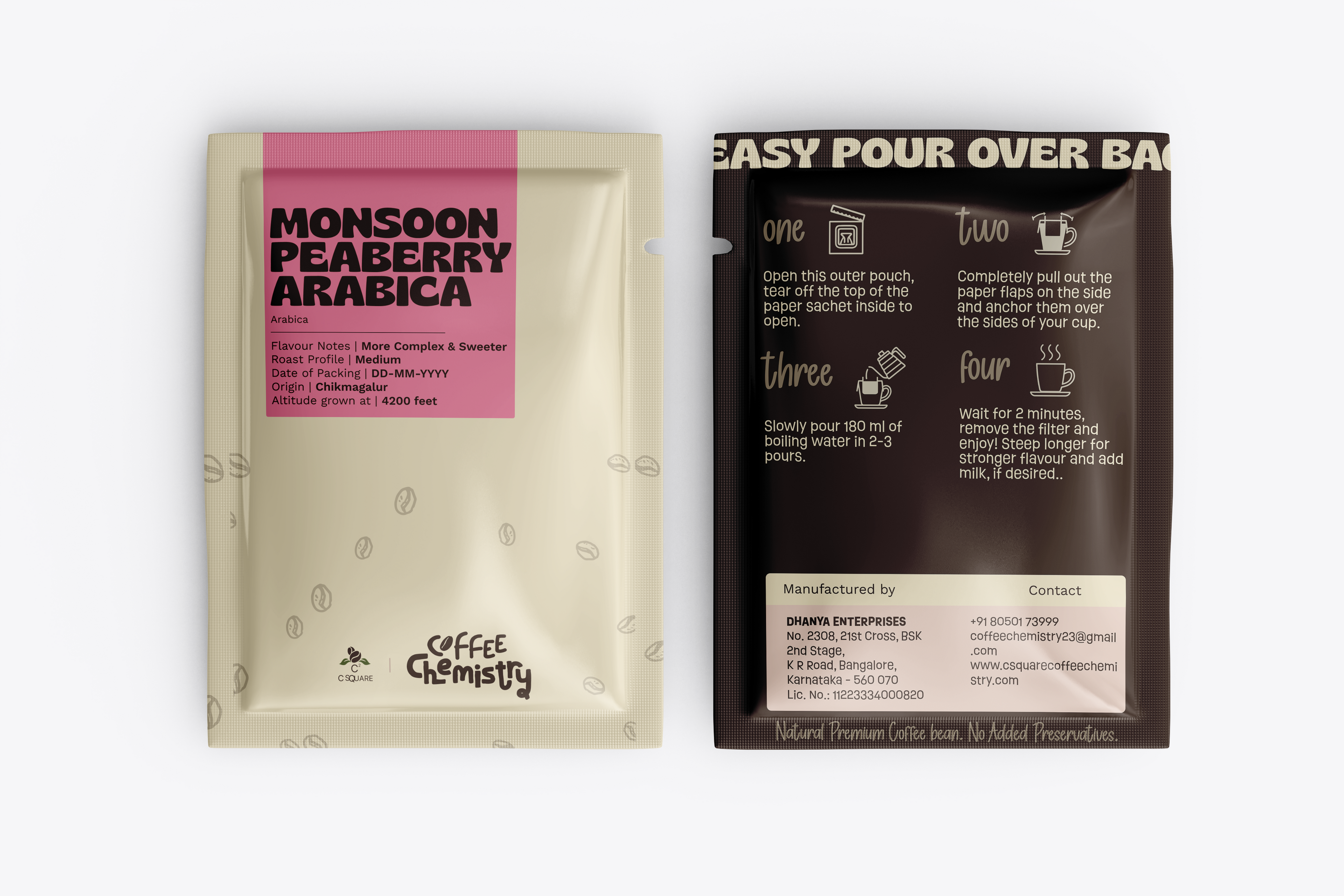 Monsoon Peaberry Arabica Drip Bag